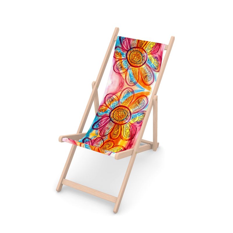 Trippy Daisy Single Deckchair
